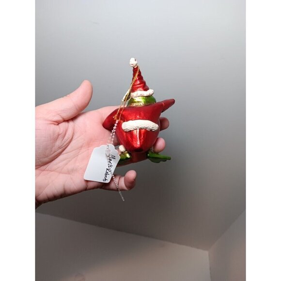 Mark Robert’s Collection Santa Frog Hanging Ornament Green & Red Gold Necklace - Picture 4 of 4